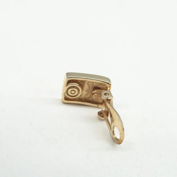 100% Authentic DIOR Gold-Tone Metal Clip-On Earrings 243-092924 - Picture 3 of 10
